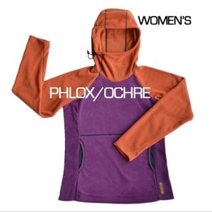 MELANZANA Purple Orange Microgrid Hoodie MEDIUM